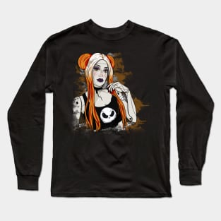 Cyberpunk Synth (Orange) Long Sleeve T-Shirt